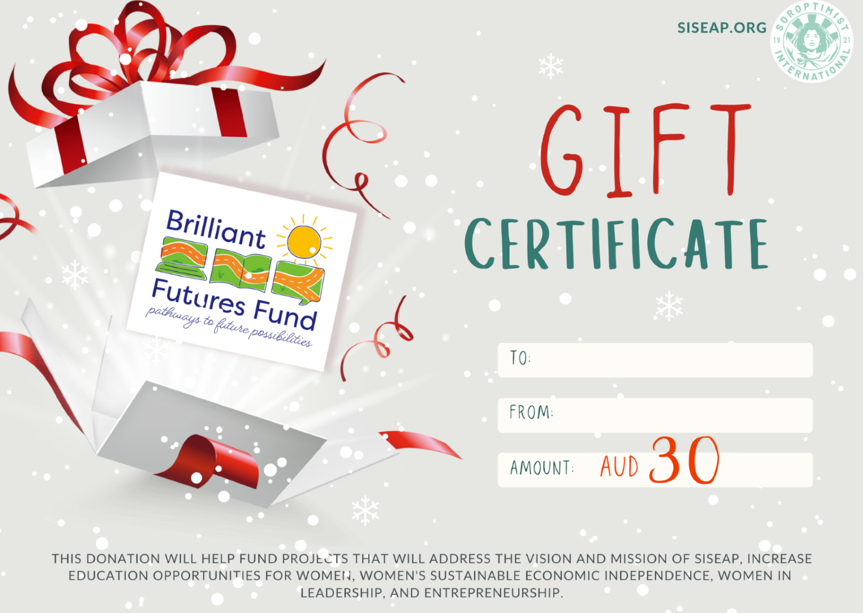Christmas Gift Certificate - Gift Box 30.00